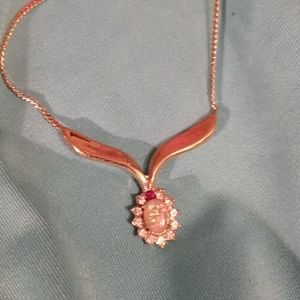 Opal ruby necklace